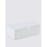 M&S Collection White Glass Small Jewellery Box