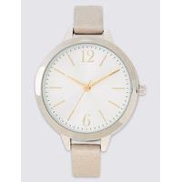 M&S Collection Round Face Case Strap Watch