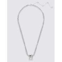 M&S Collection Baguette Striped Necklace MADE WITH SWAROVSKI ELEMENTS
