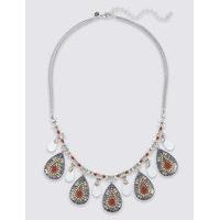 M&S Collection Etched Teardrop Collar Necklace