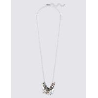 ms collection charm leaf long necklace