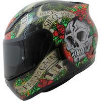 MT Revenge Skull & Roses Motorcycle Helmet & Visor