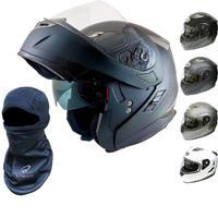 MT Flux Flip Motorcycle Helmet (Free Balaclava)