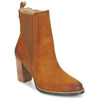 mtng muestra womens low ankle boots in brown