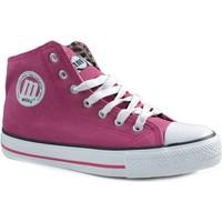 mtng mustang canvas womens shoes high top trainers in pink