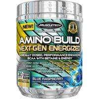 MuscleTech Amino Build Next Gen 30 Servings - Energized w/ Caffeine Blue Raspberry