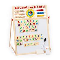 Multifunctional Magnetic Writing Board, Magnetic Double Wooden Study the Blackboard, Children\'s Educational Toys