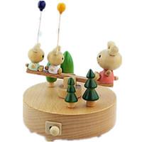 Music Box Castle in the Sky Classic Timeless Wood Khaki