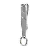 Multifunctional Stainless Steel Clip with Steel Keyring - Silver