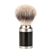 Muhle Rocca Stainless Steel and Matte Black Handle Synthetic Fibre Shaving Brush