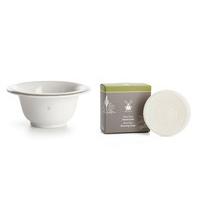 Muhle White Porcelain Lathering Bowl With 65g Aloe Vera Shaving Soap Refill