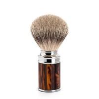 Muhle Faux Tortoise Shell and Chrome Silvertip Badger Hair Shaving Brush