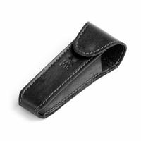 muhle black italian leather safety razor travel pouch