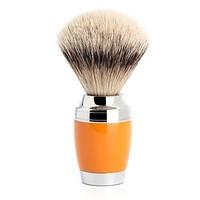 Muhle Stylo Silvertip Badger Hair Shaving Brush With Butterscotch Resin Handle