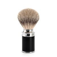 Muhle Silvertip Badger Hair Shaving Brush With Black and Chrome Barrel Handle