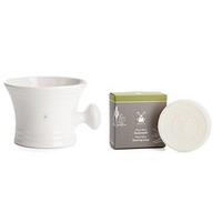 muhle white porcelain shaving mug with 65g aloe vera shaving soap refi ...