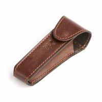 Muhle Brown Italian Leather Safety Razor Travel Pouch