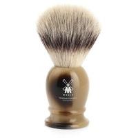 Muhle Synthetic Silvertip Fibre Shaving Brush With Small Imitation Horn Handle