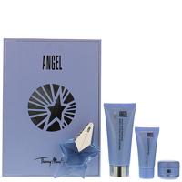 mugler angel eau de parfum 25ml shower gel 30ml body lotion 100ml and  ...