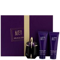 MUGLER Alien Refillable Eau de Parfum Spray 30ml, Body Lotion 50ml and Shower Gel 50ml
