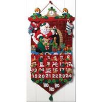 Must Be Santa Advent Calendar Felt Applique Kit-13X25 260425