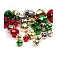multi coloured jingle bells 30 pack