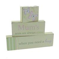 Mum Sentiment 3 Brick Mantel Plaque - A Nan\'s Arms Are Always Open - Pastel