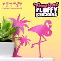 Mustard Tropical Fluffy Stickers