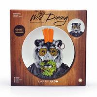 Mustard Wild Dining Lion Ceramic Dinner Plate