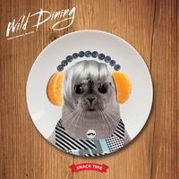 Mustard Wild Dining Seal Ceramic Small Size Dinner Plate