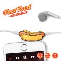 Mustard Fast Food Hot Dog Headphone Splitter