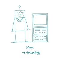 Mum vs Technology | Personalised Mothers Day Card | Scribbler Cards