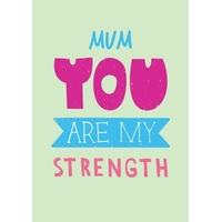 mum you are my strength personalised mothers day card scribbler cards