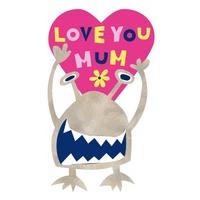 Mum Heart Monster | Mother\'s Day | NL1085