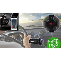 Multi-Purpose Bluetooth+FM+Hands-Free Transmitter - FREE POSTAGE