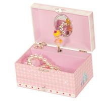 Musical Pink Lace Fairy Design Jewellery Case With Drawer
