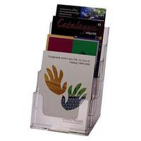 Multi-Tier (A5) Literature Holder with 4 Pockets for Wall or Desktop