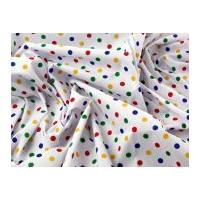 Multicoloured Spotty Print Polycotton Dress Fabric 7mm Spots