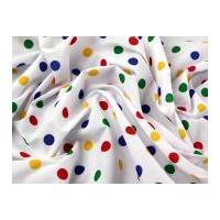 multicoloured spotty print polycotton dress fabric