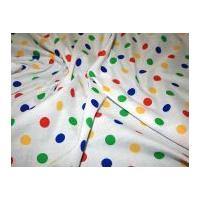 Multicoloured Spotty Print Polycotton Dress Fabric 25mm Spots