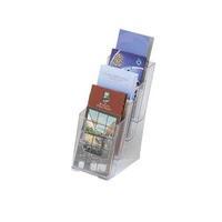 Multi-tier Literature Display Holder 13xA4 Clear for Wall or Desktop