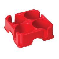 Mug Carrier Microwave Safe Anti-slide Recyclable Red for 4 Large Mugs