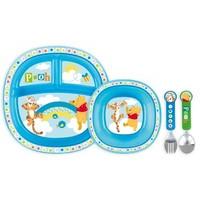 munchkin 051368 winnie boy dinner set for toddlers