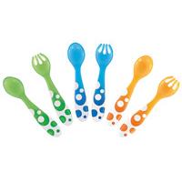 Munchkin 6 Pack of Multi-Coloured Spoons & Forks