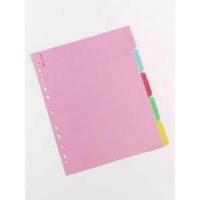 Multicoloured A4 5 Part Divider WX26081