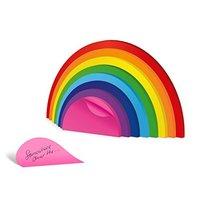 mustard sticky notes pad rainbow