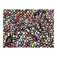 multi sized spot print cotton poplin fabric black