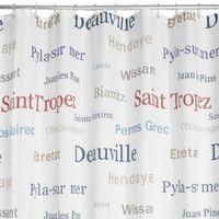 Multicolour Letter Print Shower Curtain (L)2 M