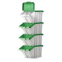 Multi Function Storage Container & Lid Green (Pack of 4)