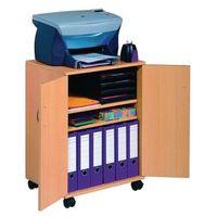 multi function trolley 7459 closed with 4 shelves 2 doors beech